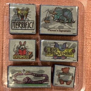 School teacher Stamps - set of 6 could be great for pretend play